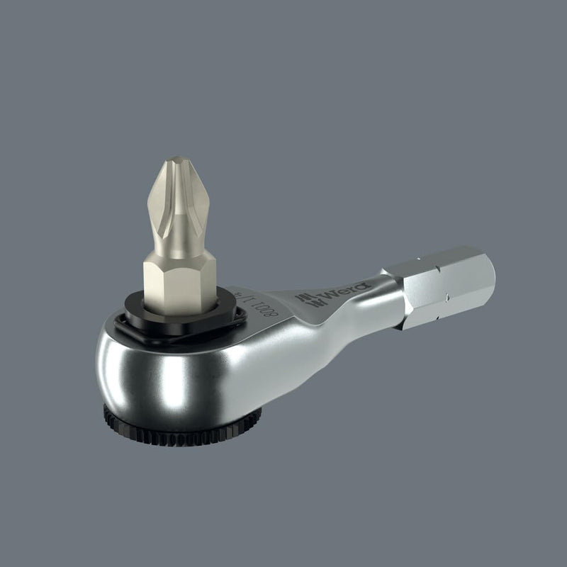 Wera Tools 05003662001 8011 Zyklop Mini 4 Bit ratchet, 1/4", 1/4" x 50 mm | bike-hand-tools