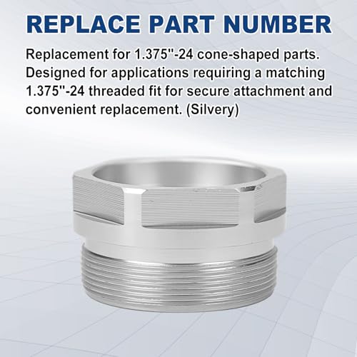 1.375''X24 Cone Shaped Parts - Stainless Steel Aluminium Replacement Sealed End - Compatible with Volvo, Kenworth, Peterbilt, Freightliner, Mack International Trucks (Silvery)