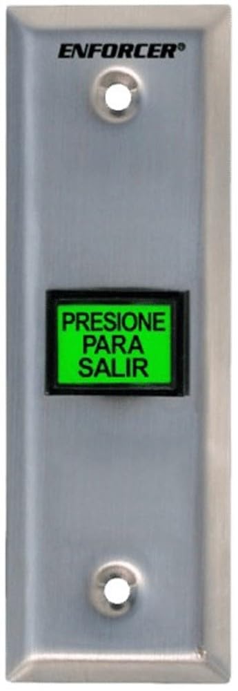 Seco-Larm Enforcer Slimline Push-to-Exit Plate, Illuminated (SD-7103GC-PEQ) Pack of 1