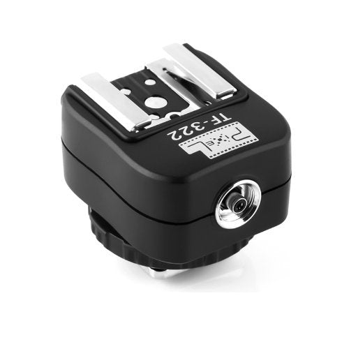 PIXEL Flash Hot Shoe for Nikon, TF-322 Flash Hot Shoe Sync Adapter with Extra PC Sync Port Dedicated for Nikon DSLR Shoe Mount Camera & Flashgun