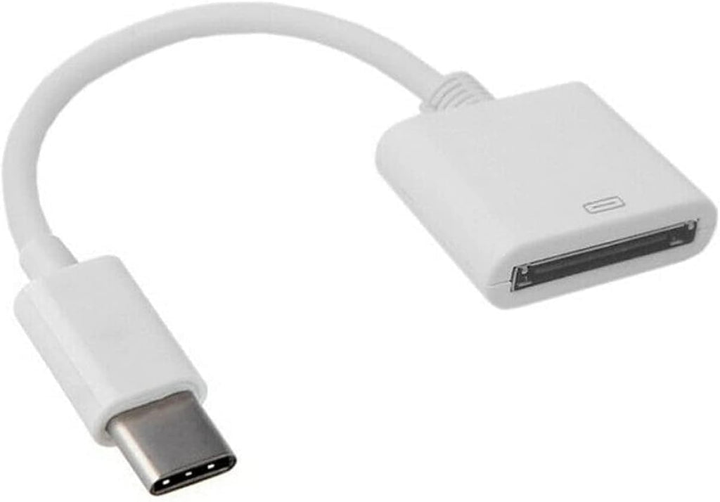 White Apple 30pin Female to USB 3.1 Type-C USB-C Sync Data Charging Adapter Cable Cell Phone OTG Adapters USB Cables Accessories，Cables and Interconnects