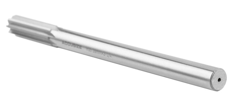 Accusize Industrial Tools 16.0 mm H.S.S. M2 Straight Shank Straight Flute Chucking Reamers, Right Hand, 14.4 mm Shank Dia, 8 Flute, 9'' Oal, 0400-5160