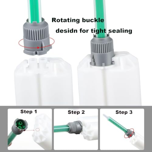 20 Pack of Epoxy Adhesive Mixing Nozzles Tip,16-Element Adhesive Applicator Resin Mixer Static Dispensing Nozzle for 50ml AB Two-Component Cartridges(1:1/1:2 Ratio)