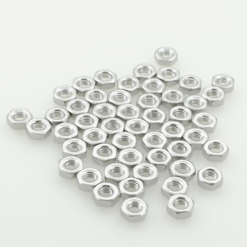 100-Pack D-Series Panel Mount Screw and Nut Kit with 304 Stainless Hex Nuts Black 100
