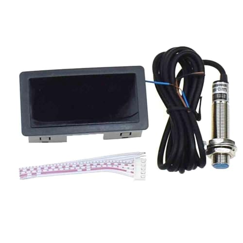 2PCS Green Digital LED Tachometer RPM Speed Meter AC 110V 220V Digital Motor Tachometer with Hall Proximity Switch Sensor NPN