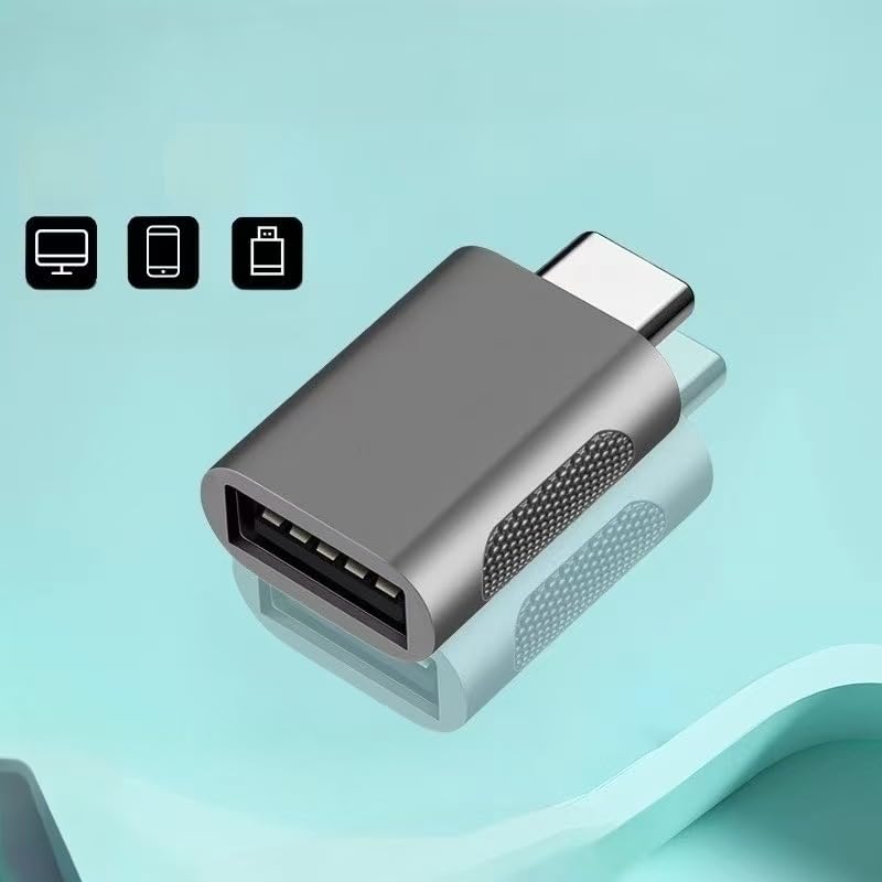USB-A to Type-C Adapter, Zinc Alloy, USB 3.0 Male to USB-C Female Converter for Charging and Data Transfer (2 Pack)