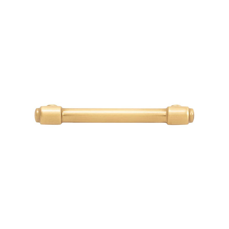 Hickory Hardware Kitchen Cabinet Handles, Drawer Pull for Doors & Dresser Drawers, Hardware for Bathroom, 3-3/4 Inch (96mm) Hole Center, Brushed Golden Brass, Piper Collection (Pack of 2) 3-3/4 inch (96 mm) Center to Center (Pack of 2)
