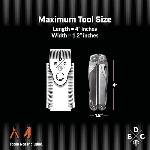 Multitool Sheath, Fits 4" Long Leatherman Wave, Gerber & SOG Tools Burgandy