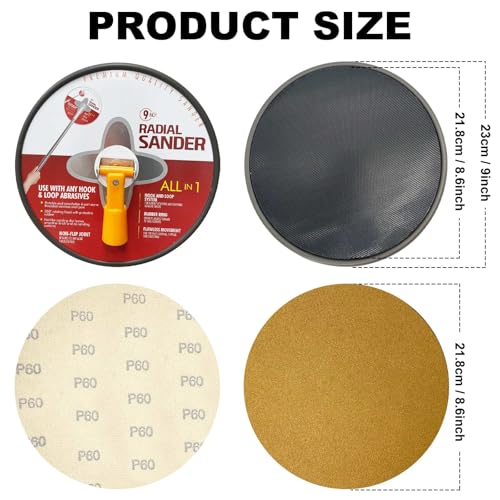 Drywall Sander 9 Inch Radial Round Sander Set 9'' Drywall Sander A Set