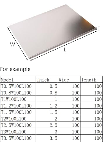 1Pc Gr5(TC4) Titanium Plate Sheet, 0.3 x 200 x 200mm Titanium Metal Sheet for Industrial Machinery Metalworking Gr5(TC4) T0.3W200L200 1