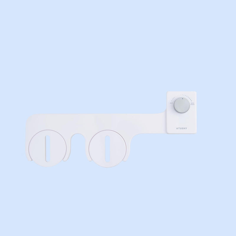TUSHY Fresh Ultra-Slim Starter Bidet Attachment for Toilet | Non-Electric, Adjustable Water Pressure, Cool Water Rear Wash, Self-Cleaning | Fits Elongated & Round Toilets, Easy 10 Min Install, Silver Silver Knob Single Nozzle