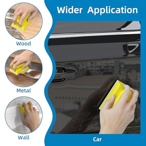BURMONG 25PCS Sanding Sponge Set with Hand Sanding Block, 3×4 Inch Wet & Dry Foam Sanding Blocks, 120 Grit, Reusable for Wood, Furniture, Metal & Drywall 120 Grit Set