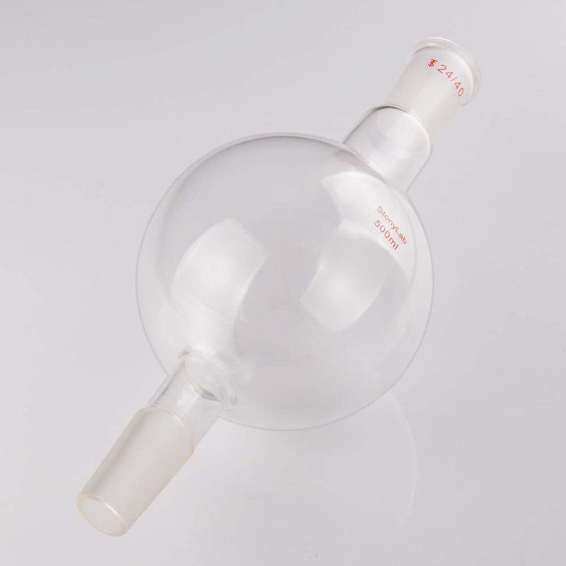 stonylab Glass Chromatography Reservoir, Borosilicate Glass Chromatography Reservoir with Standard 24/40 Joint for Laboratory, 500ml 500 ml