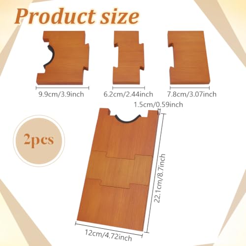 FREEBLOSS 4 Set Adjustable Wood Couch Wall Spacers – Thickened Headboard Stoppers & Furniture Gap Wall Protectors for Bed, Sofa, Cabinet, Chair (8.7"x4.7"x0.6")