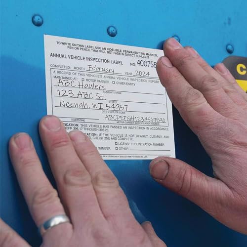 J. J. Keller Record of Annual Inspection Form with Inspection Label10-Pack 10-pack