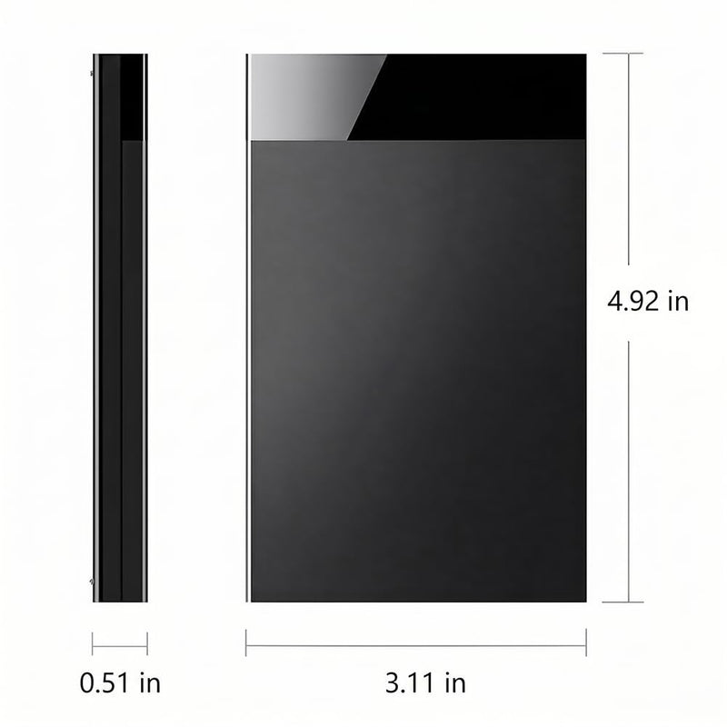 Compatible External Hard Drive Enclosure, USB 3.0 High Speed Portable HDD Case, Tool-Free Installation for 2.5-inch SATA Drives, Compact Storage Expansion Enclosure, Black-Excluding Hard Drive