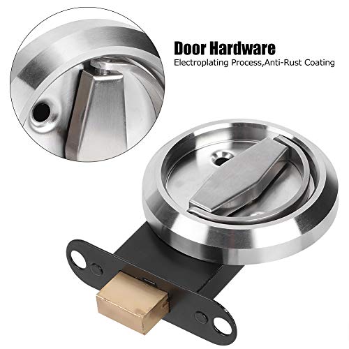 TOPINCN Deadbolt Door Lock Set, 304 Stainless Steel, Silver | For Wooden Doors, Bathroom, 3 x 2.1 x 1.5 Inch Handle, With Screws