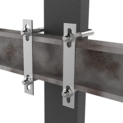 4 Sets 304 Stainless Steel Square U-Bolts, 70x175mm, M8 70×175mm (W*L)