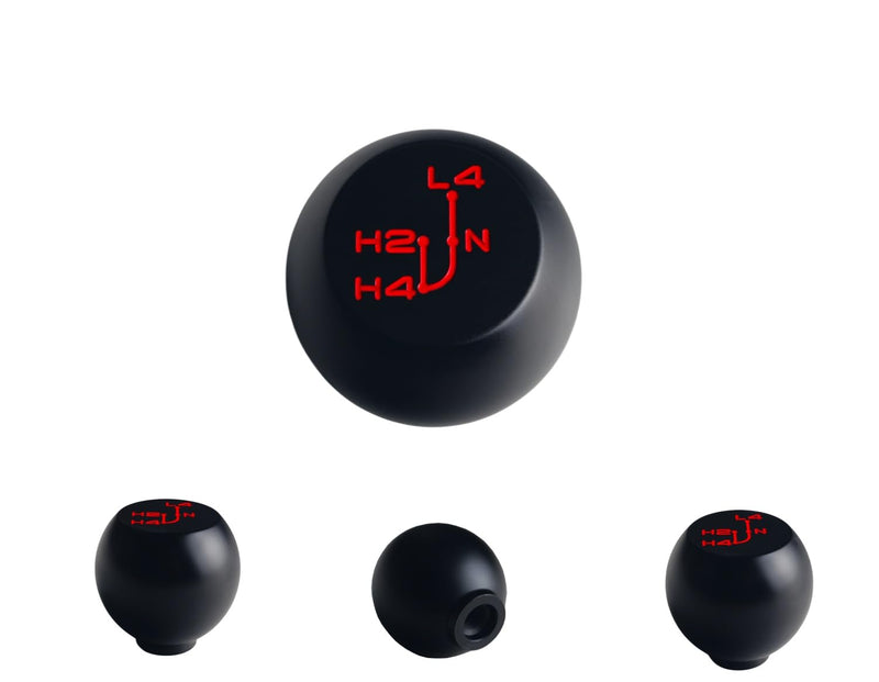 JGR Billet Aluminum Flat Top Classic Engraved 4x4 Transfer Case Shifter Knob Compatible with Toyota Truck Hilux 4Runner Tacoma RF1A VF Red
