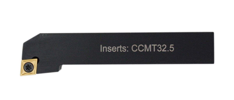 Accusize Indexable Right-Hand SCLC R-12-3B Toolholder, 3/4 x 4-1/2 in, | CCMT 32.5 Insert Compatible, 1 in F, M4 x 12 Screw, -5 Deg Edge Angle for 80 Deg Diamond Inserts, 2370-5010 3/4", Right Hand