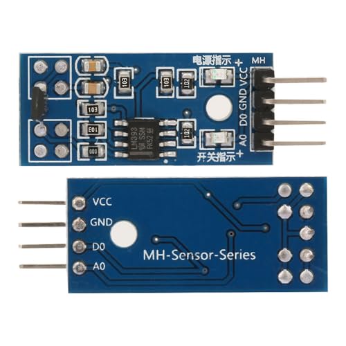 5Pcs 3144E Hall Effect Sensor Switch – Magnetic Detector Module for Motor Speed Counting, 3.3-5V Digital Output with Dual LED Indicators