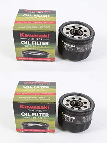 Qty (2) Oil Filter Compatible with Kawasaki 49065-0721 Replaces 49065-7007