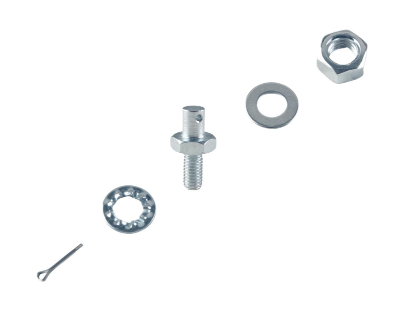 DEWHEL 2Sets Steel Throttle Cable Adapter Stud Kit Compatible with 1977-later Chevrolet OE Ref.No.:8009 (Includes Nuts Washers Cotter Pins)