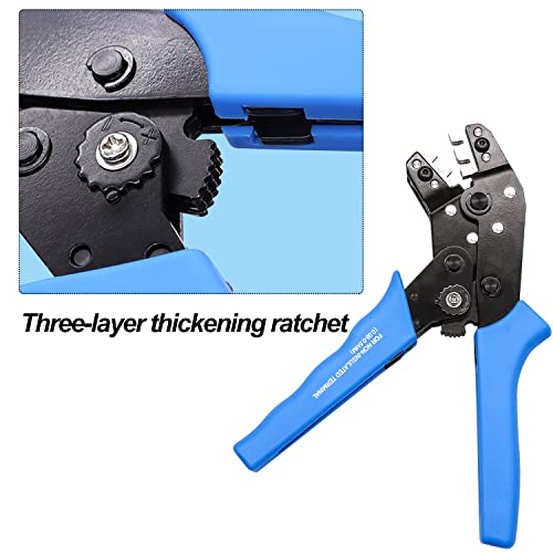 Taiss Dupont Crimping Tool Kit Ratcheting Wire Crimper with 2.54mm 600PCS Dupont Connectors and 560PCS JST XH Connectors,Dupont Crimper,JST Crimper(0.08-0.5mm² 28-20AWG) 21 Types Dupont/JST-XH(2.5-2.54mm)+Tool