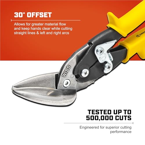 Crescent Wiss 9-4/5" Offset Straight Aviation Snips | M8OS