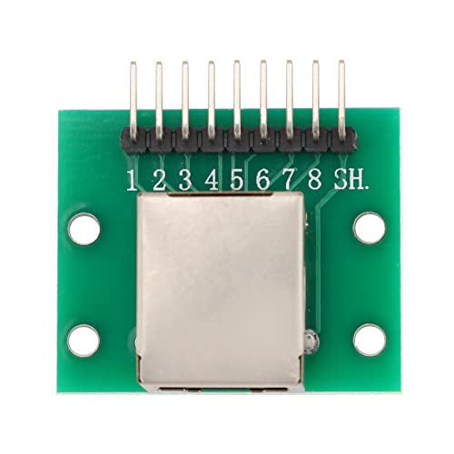 5Pcs Horizontal RJ45 8Pin PCB Board Network Port Test Module Horizontal Socket