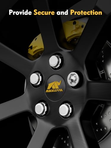 MIKKUPPA 00276-00901, Wheel Lock Lug Nuts M12x1.5, Wheel Locking Set of 5 M12x1.5 - 1.35" Length