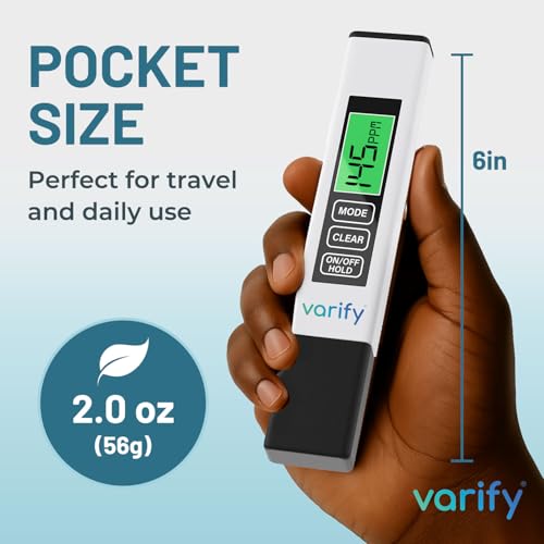 Varify TDS Meter Digital Water Tester for Drinking Water 4in1 Test (2Pack) 2 Pack