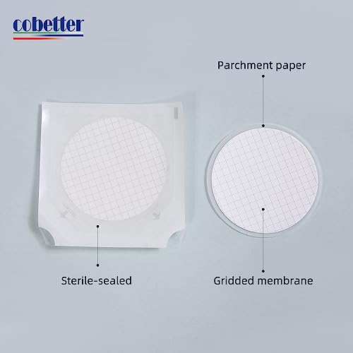MCE Gridded Membrane Filter, 47mm 0.45μm, Sterile, Individual Pack, 100/PK