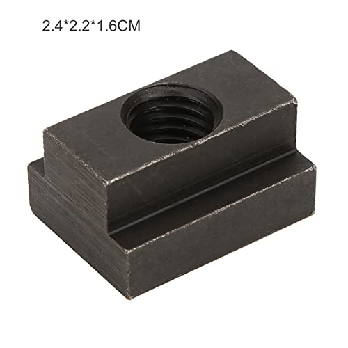 5 Pcs T Slot Nuts, Black Oxide Finish Hammer Head Fastener Nut T Sliding Nut Block Fit Into T-Slots in Machine Tool Tables