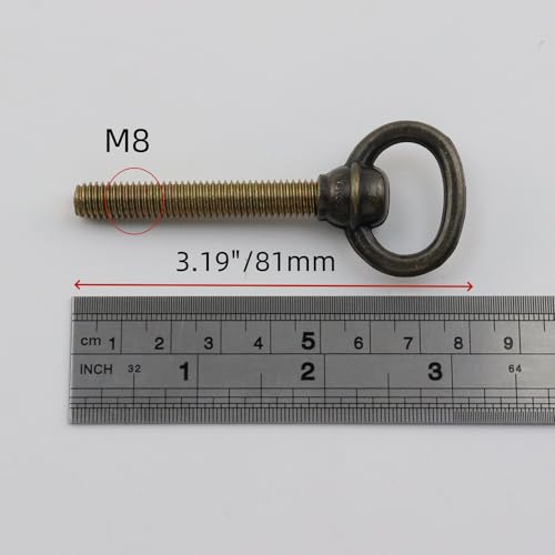 Adjustable Swivel Mirror Screws, Antique Brass, 4 PCS M8x81 Bronze