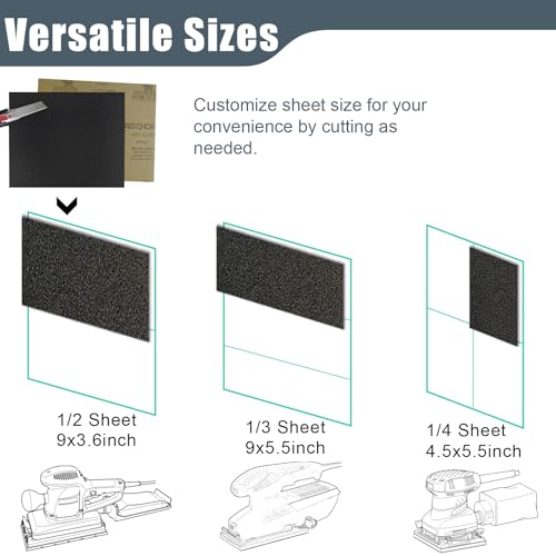 7000 Grit Sand Paper, 9 x 11 Inch, 25 Pcs Wet Dry Sandpaper Sheets, Silicon Carbide for Wood, Metal, Automotive Sanding and Polishing, Waterproof and Durable 7000 Grit
