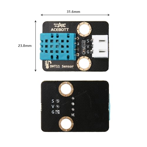 3pcs ESP32 DHT11 Temperature Humidity Sensor Module for Arduino, 3.3V-5V Digital Temperature Humidity Sensor with Wires, Humidity Measure 5%-95% Temperature Measure 0-50℃, DIY Electronic Practice 3 PCS