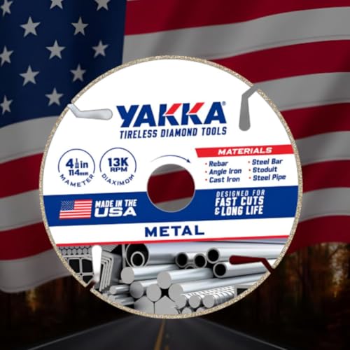 Yakka 7 Inch All Purpose Diamond Blade cuts virtually All Materials, Made with Advanced Electroplating for a Long Life & Comes with 7/8 inch Arbor and 5/8 inch Reducer Ring 7.0"