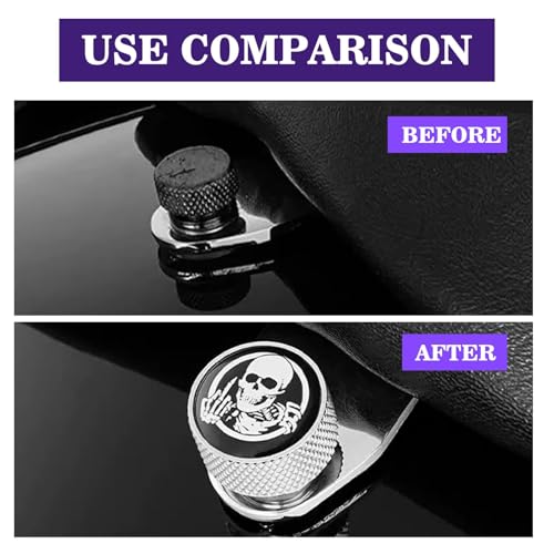 Motorcycle Stainless Fender Seat Bolts Screw Compatible with Harley(Silver) Silver