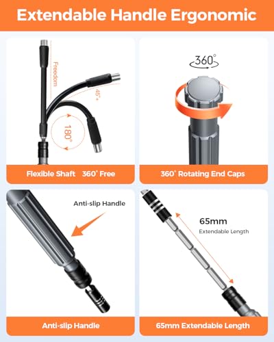 SOONAN 150 in 1 Precision Screwdriver Set, Mini Screwdriver Tool Kit Black 150-IN-Black