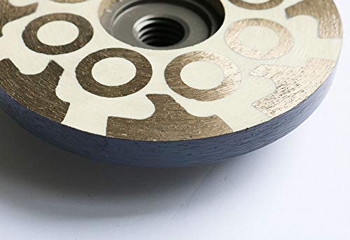 JDK 4 Inch Diamond Resin Filled Cup Wheel Grinding Wheel with Thread 5/8“-11 for Granite Stone and Tiles (Fine) Fine