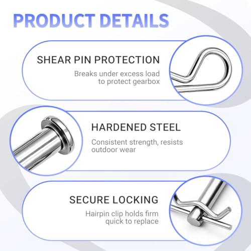 532132673 Clevis Pin and 532003146 Hairpin Clip Kit Fits Hus-qvarna Tillers