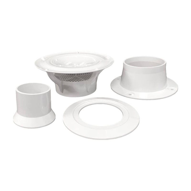 Lippert 360 Siphon RV Roof Vent Cap for Odor Prevention with Universal Fit, Built-In Bug Screen, White Polycarbonate - 389381 1 Count (Pack of 1)
