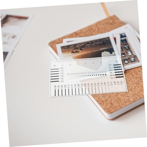 High Precision Crack Width Measurement Tool 2-Pack Film Ruler for Spot Inspection and Surface Defect Detection with Transparent Scale for Construction and Material Analysis