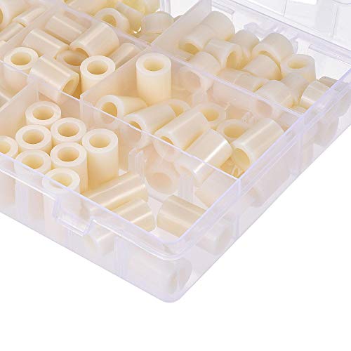 uxcell 8 Sizes 172pcs ABS Round Spacer Assortment Kit ID 8.2mm OD 14mm