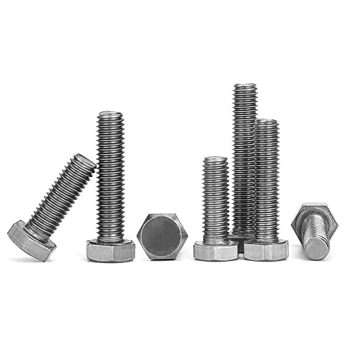 Manloney LLC Universal Screws M9 Hex Head Cap Bolts 1.0mm Pitch Fine Thread Stainless Steel Screw (M9x40-1.0) M9x40-1.0