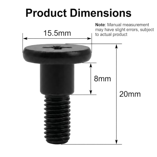 6 Pack Short M6 Step Bolt Fit for Black-Stone Gas Griddle with Side Shelve