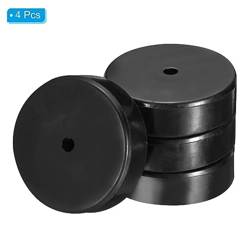PATIKIL Multi Purpose Rubber Spacer, 4 Pcs 3"OD 0.3"ID 0.8"Thick Neoprene Round Anti-Vibration Isolation Pads Isolator Rubber Bushings Spacer Washer for HVAC Bolts Car Accessories 3" OD x 5/16" ID x 0.8"