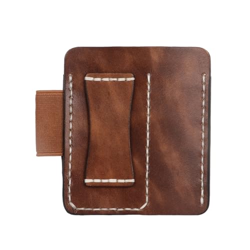 Leather Multitool & Flashlight Holder EDC Organizer Belt-Mount for Camping