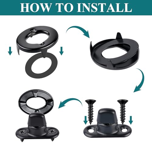 Supkiir 40 Sets Marine Grade Twist Lock Fasteners, Rust-Proof Coated Turn Button with Eyelet and Stud Mounting Screws, Alloy Tarp Grommet Fasteners for Marine Boats, RVs and Canvas Sailboats